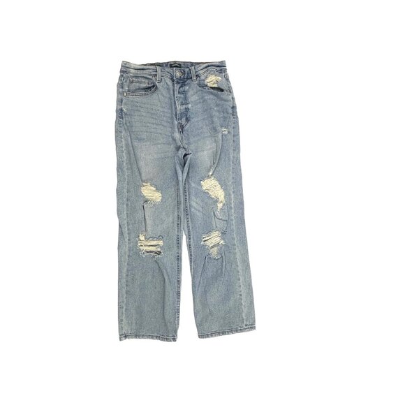 Wild Fable Highest Rise Straight Distressed Women's size 10 Blue Denim jeans - Picture 1 of 4